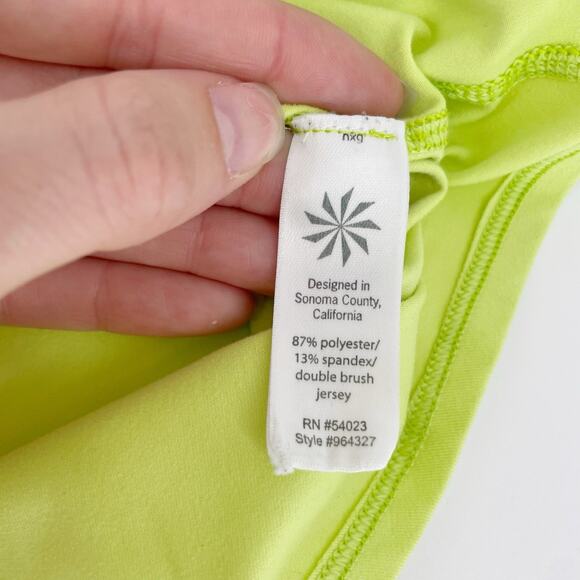 Athleta Womens Chi Green Lime Racerback Active Tank Top Size Small Scoop Neck - Picture 5 of 5